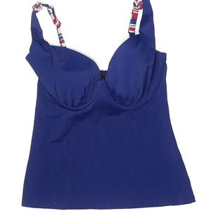 Panache swim top, blue, size 30G (bra size, European sizing)